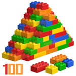 WYSWYG Big Building Blocks Sets for Age 3-5, Large Building Bricks Compatible with duplo Bricks and Major Brands, Kid Building Blocks for Ages 3 4 5 6, Big Blocks Gifts for Boys Girls,100PCS