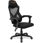 The G-Lab K-Seat Rhodium ATOM Chaise Gaming en Maille Respirante, Chaise de Bureau Ergonomique Confortable, Appui-Tête Rembourré, Dossier Inclinable jusqu’à 120°, Poids max 120kg - NOUVEAU 2024 (Noir)