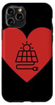 Coque pour iPhone 11 Pro Panneau Solaire En Forme De Coeur Symbole De L'amour