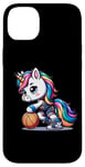 Coque pour iPhone 14 Plus Licorne mignonne de joueur de basket-ball