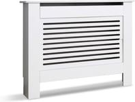 Cache Radiateur Meuble De Rangement Pour Salon Moderne, Planche Sans Peinture Pour Bureau Hallway Living Room Bedroom 111X19X82 Cm Blanc[ADP2207641]