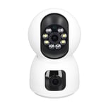 Dual Lens Indoor Camera 1080P Wireless WiFi Security Camera Color Night Vis- Hot