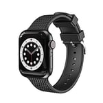 Fabstrap Compatible with Apple Watch Strap 42mm 44mm 45mm, Sport Band Replacement Straps Compatible with Apple Watch Series 7 6 5 4 3 2 1 SE (Black), GB-TW-H-L2