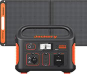 Jackery Explorer 500 Générateur Électrique Portable avec 100W Panneau Solaire, Batterie Mobile au 518Wh/500W avec Affichage LCD, Station d'Énergie Solaire pour Camping, Camping-cars, Excursion