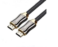 PremiumTech Cable HDMI 2.1 Europe - Câble Audio et Vidéo Ultra High Speed 48GB/s - Chargeur 8K et 10K à 60hz, 4K à 120hz – Dynamic HDR, Dolby Vision, HDR 10 - Or et Noir - 50cm