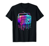 Dripping Paint Art Vintage Radio Antique Radios T-Shirt