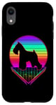 iPhone XR Miniature Schnauzer Retro Vintage 80s Funny Dog Lover Case