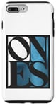 Coque pour iPhone 7 Plus/8 Plus Bleu One Of Them Ones Couleur bleue Graphique blanc