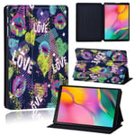 (Tab A 8.0 T290 T295graffiti017)Samsung Galaxy Tab A8 10.5/A7 Lite 8.7/A7 10.4/A A6 10.1/A 8.0/10.1/10.5 tuuman graffititaidekuvioinen nahka tablettijalusta ja nahkakotelo