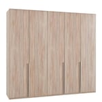 Armoire 5 portes WILMA 225 cm chêne naturel