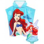 The Little Mermaid Girls Swimsuit And Poncho Set - 2-3 Years