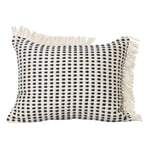 Ferm Living - Way Cushion Off-White - Vit,Blå - Prydnadskuddar och kuddfodral