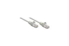 Intellinet Network Patch-kabel, Cat5e, 5m, Grå, CCA, U/UTP, PVC, RJ45, Guldpläterade kontakter, Snagless, Startad, Livstidsgaranti, Polybag - patchkabel - 5 m - grå