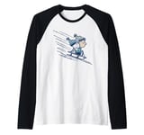 Peanuts Xmas Snoopy Linus Holiday Sleigh Ride Retro 80s 90s Raglan Baseball Tee