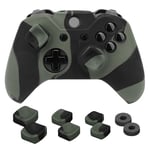 NiTHO Gaming Kit pour Manettes Xbox One, Coque en Silicone Anti-Transpiration, 2 Anneaux de Précision Analogiques, 3 Tailles de 2 Poignées Concaves pour Le Pouce, Accessoires pour Xbox One - Camo