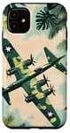 Coque pour iPhone 11 Bombardier B-17G Green Pop Art Tropical B-17 Flying Fortress de la Seconde Guerre mondiale