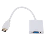 blanc  convertisseur de câble hdmi vers vga 1080P, adaptateur mâle vers femelle pour pc, tablette, sortie hdm