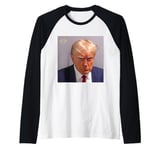 Donald Trump Mug Shot Raglan Baseball Tee