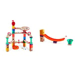 Hape Castle Escape | Quadrilla Whirlpool Wooden Marble Run Construction System & E6023 Quadrilla Mega Skatepark, Wooden Marble Run Accessories - Educational Construction Toys