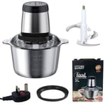 3L 300W Electric Food Chopper Stainless Steel Processor Meat Grinder Mixer UK