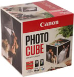 Canon Photo Cube Creative Pack, Pink - PG-540/CL-541 Ink with PP-201 Glossy Photo Paper 5x5 (40 Sheets) + Photo Frame + Double Sided Tape (30pcs) - Compatible with PIXMA Printers