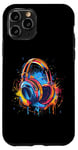 iPhone 11 Pro Headphones Music DJ Music Lover Splash EDM Music Headphones Case