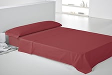 Play Basic Collection Lisa Parure de lit en Coton et Polyester Rouge 270 x 240 x 3 cm