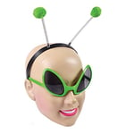 Bristol Novelty DS160 Ensemble pour déguisement d’alien avec lunettes et serre-tête, pour adulte, unisexe, taille unique Halloween