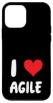 Coque pour iPhone 12 mini I Love Agile - Heart - Développement de technologies logicielles