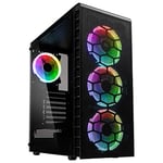 KOLINK Observatory Lite Mesh Midi Tower PC Case ATX RGB Boîtier PC, Tempered Glass Computer Case, Gaming Tower, PC Cover with Fan