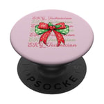 EKG Technician Ruban de Noël Motif coquette de Noël PopSockets PopGrip Interchangeable