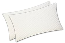V.I.P. Very Important Pillow Couple taies no Stress Effet Massage, Tissu Jacquard Extensible, 50 x 80 cm
