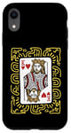 iPhone XR King Of Hearts Doodle - Vintage Graphic Card Game Lover Case