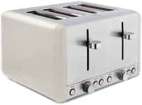 Tower T20051MSH Cavaletto 4 Slice Toaster - Latte