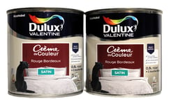 Lot Peinture DULUX VALENTINE "Rouge Bordeaux" 2 X 0,5L