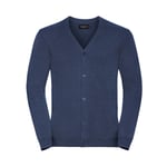 Russell Men´s V-neck Cardigan - Denim Marl - 2XS