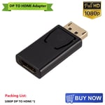 1080P - DP TO HDMI - Adaptateur DisplayPort vers HDMI 4K, convertisseur mâle 1080P DP vers HDMI femelle, câble TV HD, Audio et vidéo pour PC TV