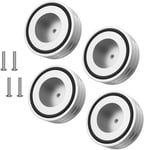 Lot de 4 pieds absorbeurs HiFi-58 mmx22 mm-En aluminium argenté-Pour caisson de basses,haut-parleurs,amplificateur et platine vinyle