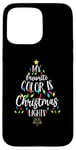 Coque pour iPhone 15 Pro Max Ma couleur préférée est les lumières de Noël