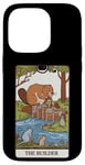 iPhone 14 Pro Fun Tarot Card The Builder Beaver Building Spiritual Reader Case