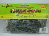 Mister Twister 11P10-11BKGN Phenom Worms 11" Pumpkin Green Pepper 10CT