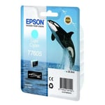 Epson T7605 - 26 ml - cyan clair - original - blister - cartouche d'encre - pour SureColor P600, SC-P600