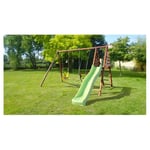 Portique balançoire avec toboggan - Bois - H2.22m - COLZA  