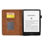 Amazon Kindle Paperwhite Signature Edition (2023) Snyggt fodral med kortfack, brun