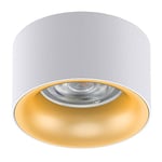 Maclean MCE457 plafonnier encastré avec douille GU5.3 MR16 pour ampoules LED & halogènes jusqu'à 35W 70x40mm spot encastrable aluminium rond (1 pièce sans ampoules, réflecteur blanc/doré)