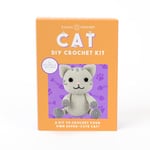 Gift Republic Kawaii Cat Crochet Kit DIY Craft Set for Creating Your Own Cute Kitten Crochet Gift for Teens & Adults Crafting Gift Idea Crochet Set, Grey