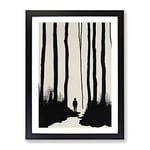 Man In The Forest Framed Print for Living Room Bedroom Home Office Décor, Wall Art Picture Ready to Hang, Black A2 Frame (62 x 45 cm)