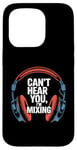 Coque pour iPhone 15 Pro Casque DJ ingénieur du son studio de mixage amateur de musique