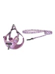 Dogness walking set leash+harness for dog (pink)