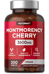 Montmorency Cherry Tablets 3600Mg | 200 Count | Tart Cherry Extract | Vegan Conc